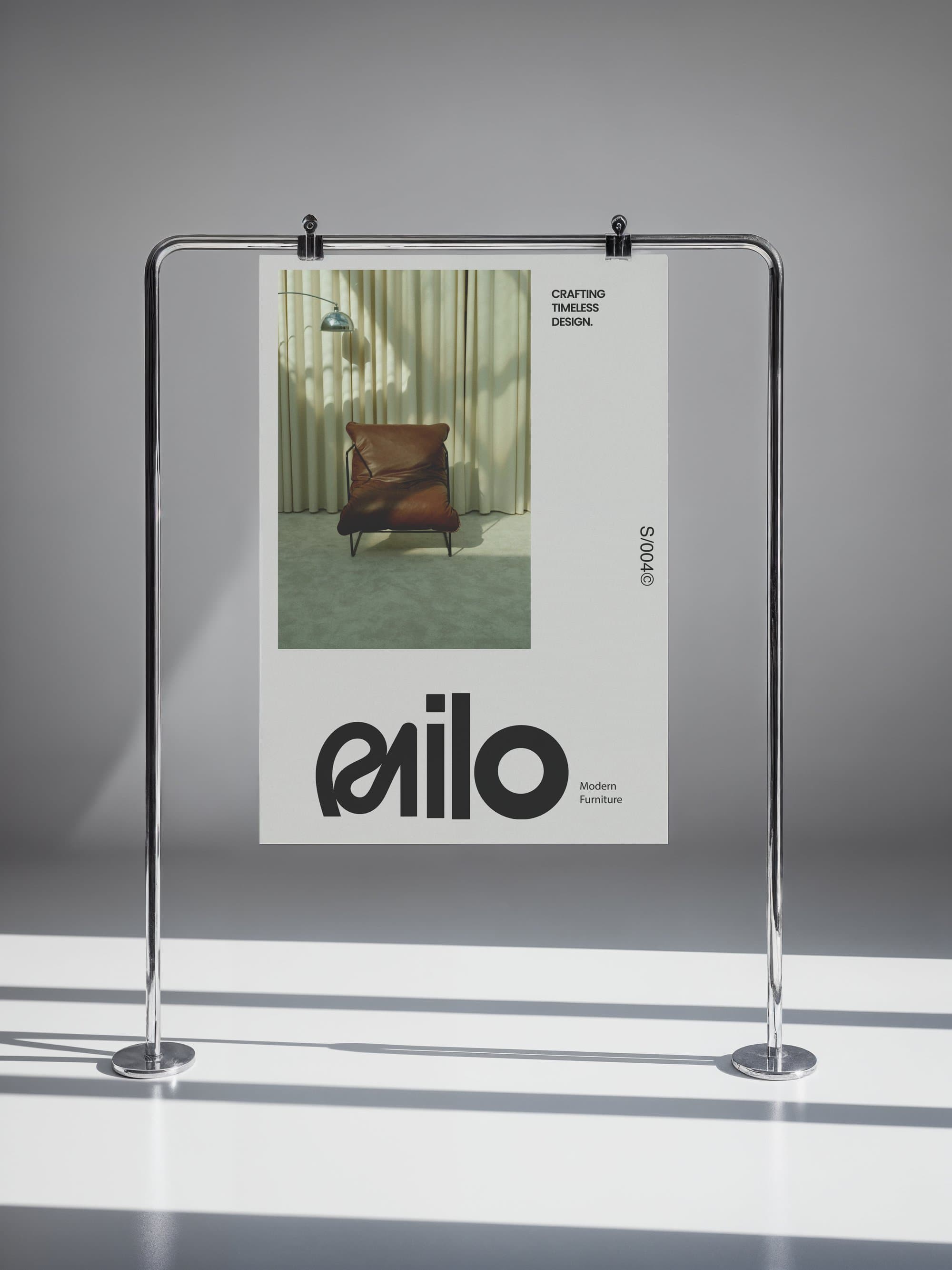 Poster in showroom